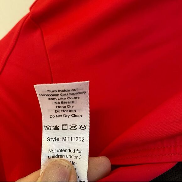 Weissman Elite Dance Costume unitard jumpsuit Black red Destinations MT11202 MC - Picture 7 of 12